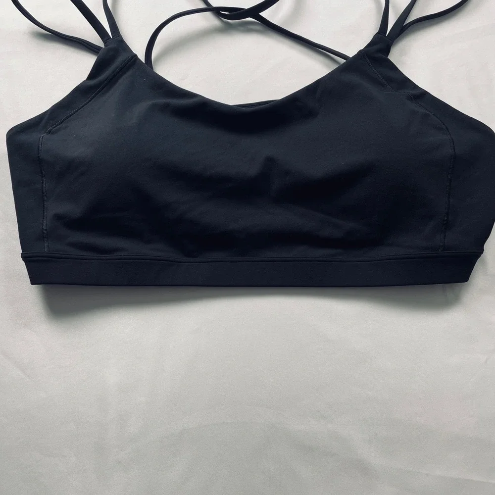 Calia Inspire Low Support Bra Pure Black XXL Strappy Back WAX14703 NEW